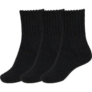 BenSorts Women 3 Packs Black Winter Thick Warm Polyester Boots Socks